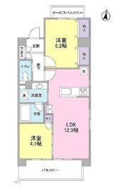 ディアレンス高島台 404 間取り図