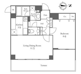 アージュ薬王寺 1階 間取り図