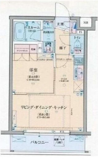 ロアール三軒茶屋 1階 間取り図