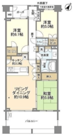 田園ステーションテラス 4階 間取り図