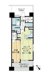 グローベルザ・スイート横浜 8階 間取り図