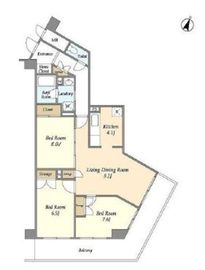 グランフォンテ 608 間取り図
