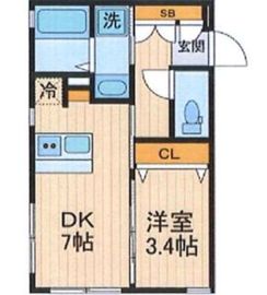 ダイキデュオ目黒 201 間取り図