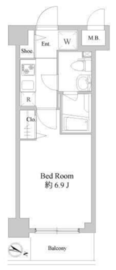 ドゥーエ新川崎 4F1 間取り図