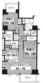 コスモ下高井戸ステーションアベニュー 14階 間取り図
