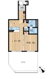 アソシエール早稲田 104 間取り図