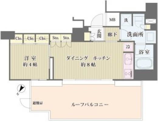 IBIS市ヶ谷 (アイビス市ヶ谷) 401 間取り図