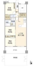 プレシス横濱山手パークフロント 1階 間取り図