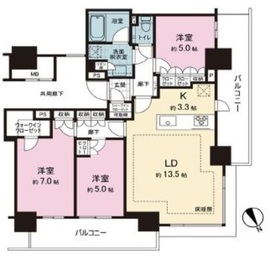 アトラスタワー五反田 27階 間取り図