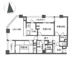 リビオ橋本タワーブロードビーンズ 5階 間取り図