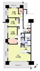 HARUMI FLAG SEA VILLAGE (晴海フラッグ シーヴィレッジ) 11階 間取り図