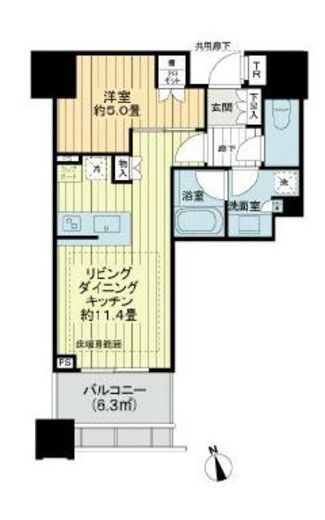 白金ザ・スカイ 25階 間取り図