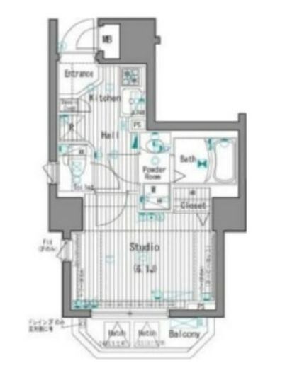 ガーラ芝御成門 7階 間取り図