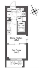 コンフォリア上目黒 307 間取り図