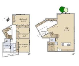 La Colline TAKANAWA 1階 間取り図