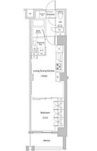 ザ・パークハビオ文京江戸川橋 1007 間取り図