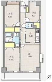 東雪谷マンション 6階 間取り図