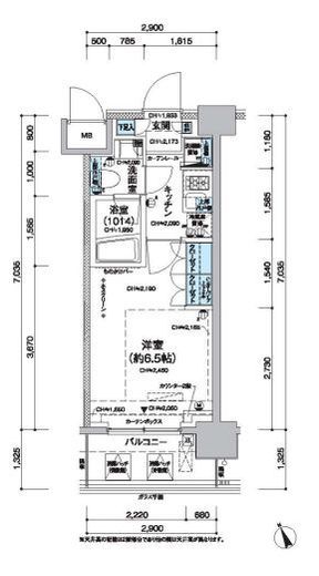 レジディア蒲田5 1107 間取り図