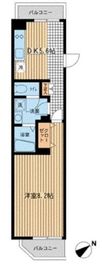 モノトーノ門前仲町 406 間取り図