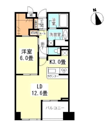 ベラカーサ秋葉原 7階 間取り図