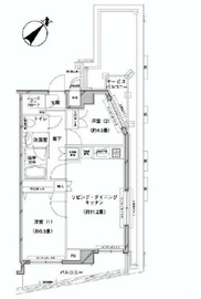 コンフォリア目黒八雲 301 間取り図