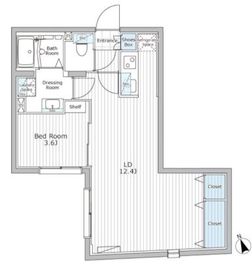 レジデンス市谷仲之町 204 間取り図