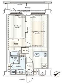 カスタリア鶴見 203 間取り図