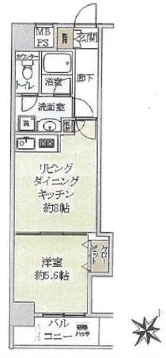 グランドパーク代々木 2階 間取り図