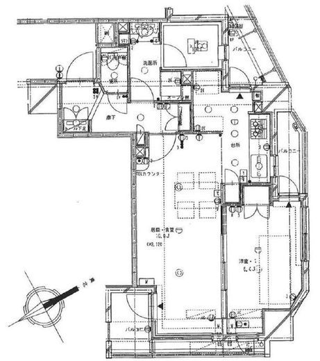 イトーピア武蔵野ブランマーク 2階 間取り図