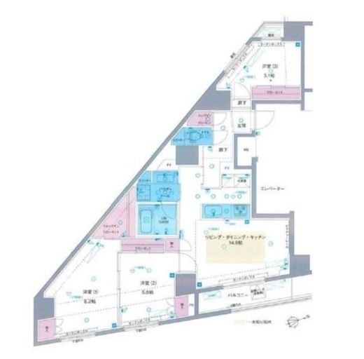 ジェノヴィア駒込駅グリーンヴェール 9階 間取り図