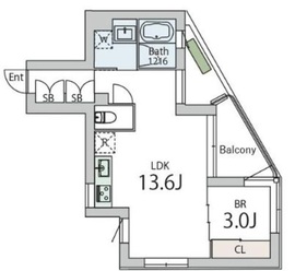 クラリティア文京本郷 502 間取り図