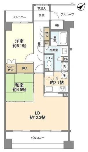 プラネ三軒茶屋 4階 間取り図