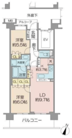 オーベル横濱弥生台 1階 間取り図