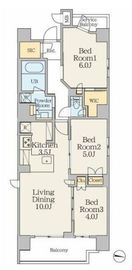 クレストコート錦糸町 608 間取り図