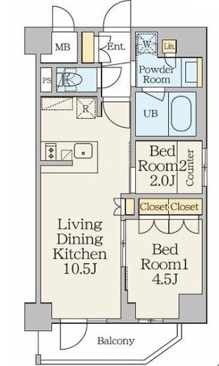 クレストコート錦糸町 601 間取り図