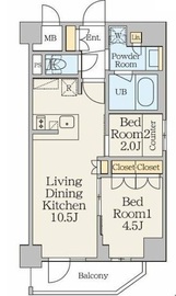 クレストコート錦糸町 601 間取り図