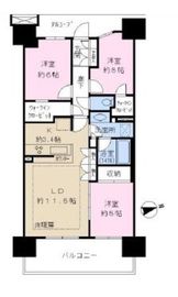 オーベルグランディオ千住大橋エアーズ 12階 間取り図
