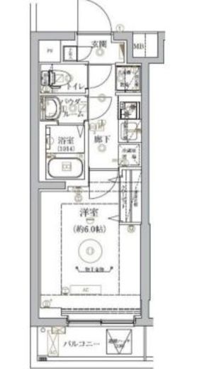 ベルシード武蔵小杉ノース 2階 間取り図