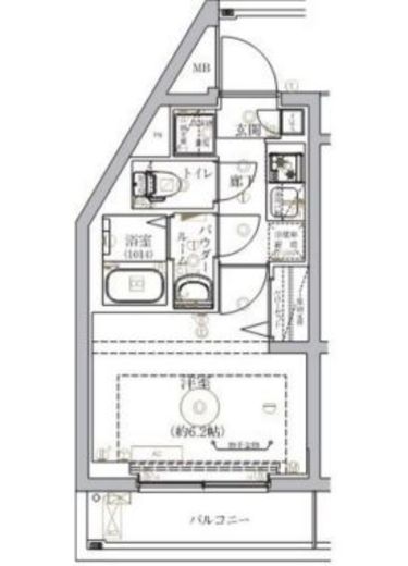 ベルシード武蔵小杉ノース 2階 間取り図