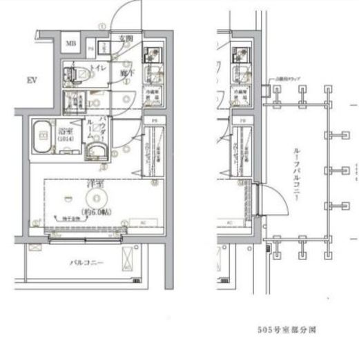 ベルシード武蔵小杉ノース 5階 間取り図