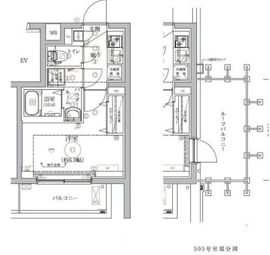 ベルシード武蔵小杉ノース 5階 間取り図