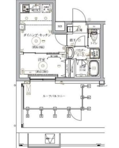 ベルシード武蔵小杉ノース 4階 間取り図