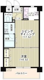 ルミエール祐天寺 603 間取り図
