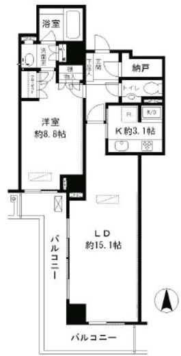 恵比寿ガーデンテラス弐番館 913 間取り図