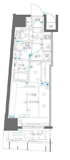 ZOOM横浜関内 8階 間取り図