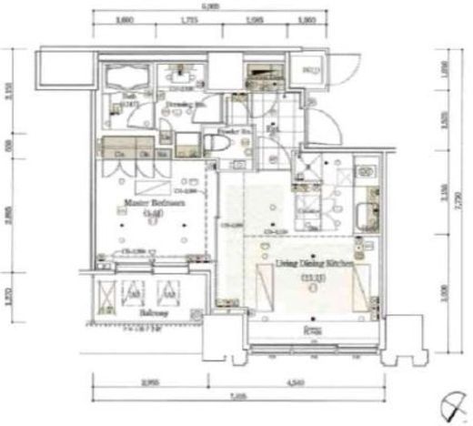 THE ROPPONGI TOKYO CLUB RESIDENCE 19階 間取り図