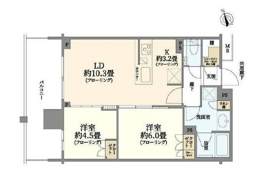リビオタワー羽沢横浜国大 23階 間取り図