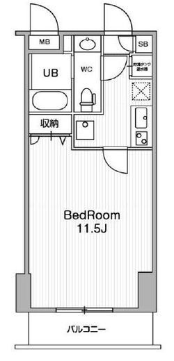 アーバンフラッツ池袋プレミアム 201 間取り図
