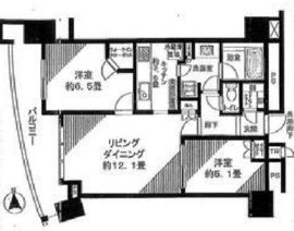 タワーレジデンストーキョー 7階 間取り図