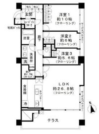 ブランズ自由が丘 1階 間取り図
